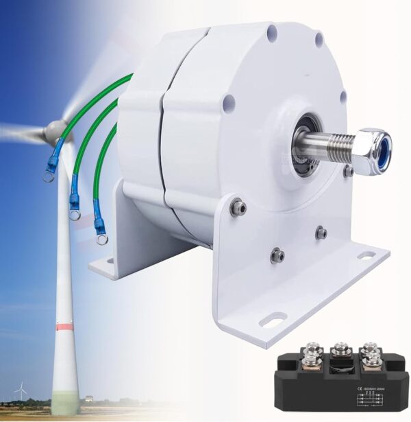 12000W Low RPM Permanent Magnet Generator 12V 24V 48V 120V 220V, Free Energy Gearless Permanent Magnet Generator Motor DIY for Wind Turbine Water Turbine,220V