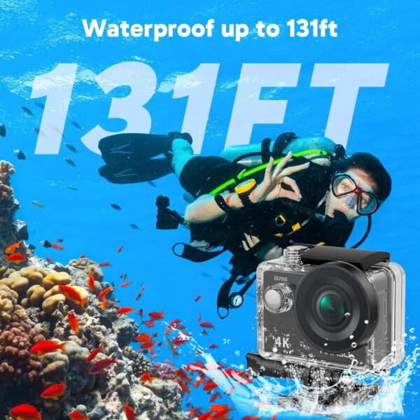 AKASO 20MP WiFi Action Camera with EIS Ultra HD Underwater Camera