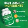 Dr. Berg Natural Vitamin B1 B6 B12 Complex - Allithiamine Vitamin B1 Supplement with 8 Essential Vitamin B Complex for Men & Women Including Thiamin, Niacin, Folate, Magnesium & More - 60 Capsules