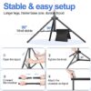 EMART Backdrop Stand 10x7ft(WxH) Photo Studio Adjustable Background Stand Support Kit with 2 Crossbars, 8 Backdrop Clamps, 2 Sandbags and Carrying Bag for Parties Events Decoration - Image 4