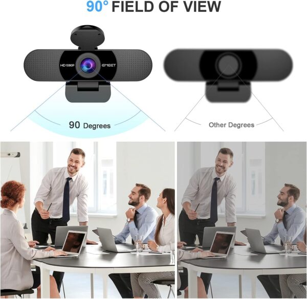 EMEET 1080P Webcam with Microphone