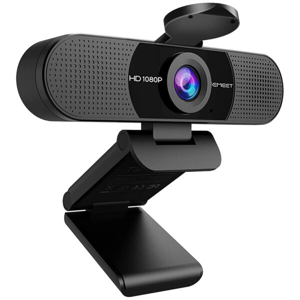 EMEET 1080P Webcam with Microphone, C960 Web Camera, 2 Mics Streaming Webcam, 90°FOV Computer Camera, Plug and Play USB Webcam for Online Calling/Conferencing, Zoom/Skype/Facetime/YouTube, Laptop/PC