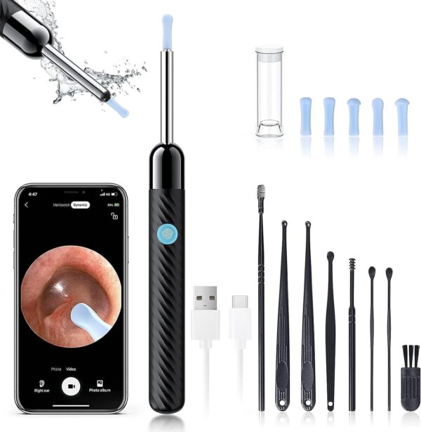 Earwax Remover Tool with 8 Pcs Ear Set Ear Cleaner with Camera