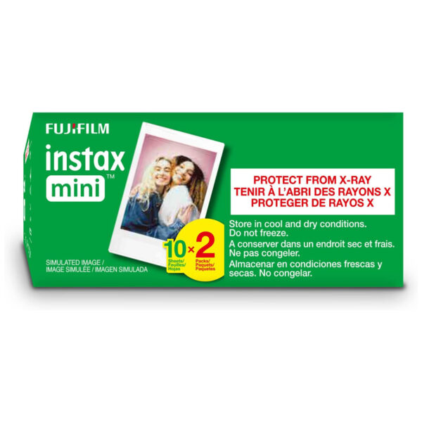 FUJIFILM Instax Mini Instant Film Twin Pack White