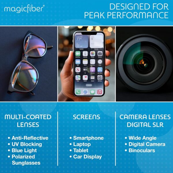 MagicFiber Microfiber Cleaning Cloth Premium Cloth for Glasses Lens Screens