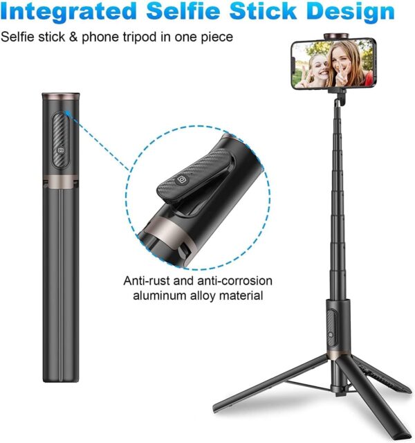 TONEOF 60 inches Cell Phone Selfie Stick Tripod Smartphone Tripod Stand