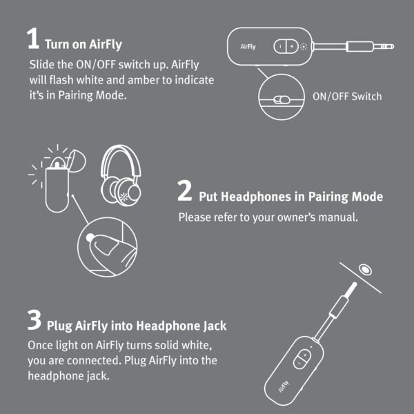 Twelve South AirFly SE Bluetooth Wireless Audio Transmitter Receiver for AirPods or Wireless Headphones