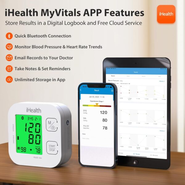 iHealth Track Smart Upper Arm Blood Pressure Monitor