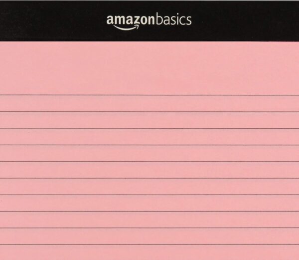 Amazon Basics Wide Ruled 8.5 x 11.75-Inch 50 Sheet Lined Writing Note Pad, Pack of 6, 300 Count, Multicolor