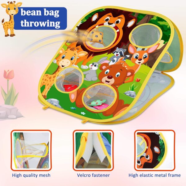 Animal Bean Bag Toss Game Toy Outdoor Toss Game, Family Party Party Supplies for Kids, Gift for Boys Birthday or Christmas for Toddlers Ages 3 4 5 6 Year Old - Image 2