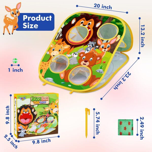 Animal Bean Bag Toss Game Toy Outdoor Toss Game, Family Party Party Supplies for Kids, Gift for Boys Birthday or Christmas for Toddlers Ages 3 4 5 6 Year Old - Image 4