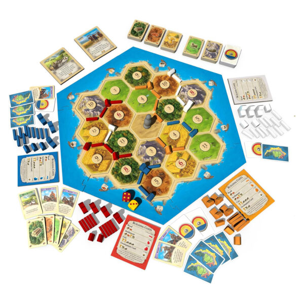 CATAN Board Game (Base Game) | Family Board Game | Board Game for Adults and Family | Adventure Board Game | Ages 10+ | for 3 to 4 Players | Average Playtime 60 Minutes | Made by Catan Studio in USA on Amazon.