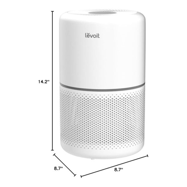 LEVOIT Air Purifier for Home Allergies Pets Hair in Bedroom, Covers Up to 1095 ft² by 45W High Torque Motor, 3-in-1 Filter with HEPA sleep mode, Remove Dust Smoke Pollutants Odor, Core300-P, White