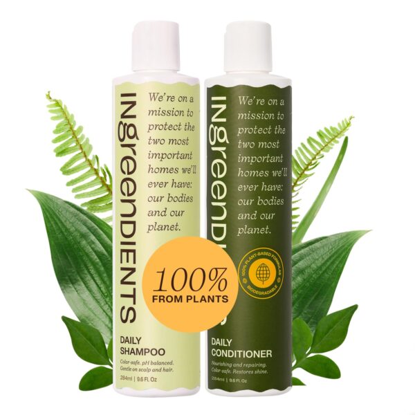 Non Toxic Vegan Shampoo and Conditioner Sulfate Free with Organic Ingredients, Apple Cider Vinegar and Tea Tree Oil - Color Safe, Paraben Free, Gluten Free, Silicone Free, pH Balanced available for sale in United States on Amazon.com