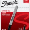 Sharpie Permanent Markers Bulk Set, Fine Tip Markers Set, Markers For Plastic, Metal, Wood, And More, Black, 36 Count