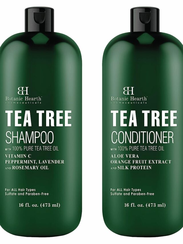 Botanic Hearth Tea Tree Shampoo and Conditioner Set with 100% Pure Tea Tree Oil, for Itchy and Dry Scalp, Sulfate/ Paraben Free – for Men and Women – 16 fl oz each available for sale in United States on Amazon.com