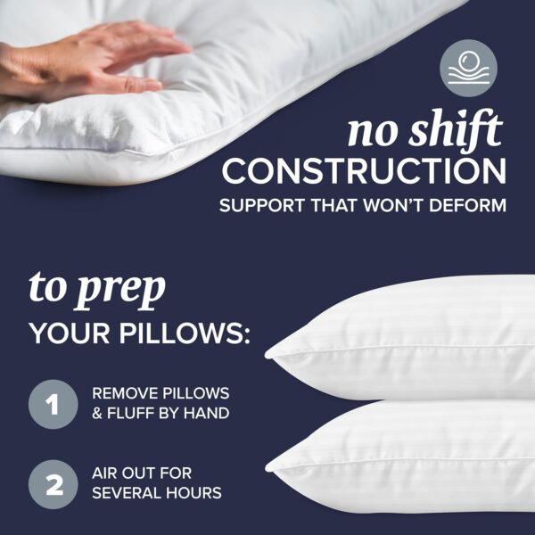 Beckham Hotel Collection Bed Pillows Standard / Queen Size Set of 2 - Original Down Alternative Pillow for Sleeping - Bedding for Back, Stomach or Side Sleepers