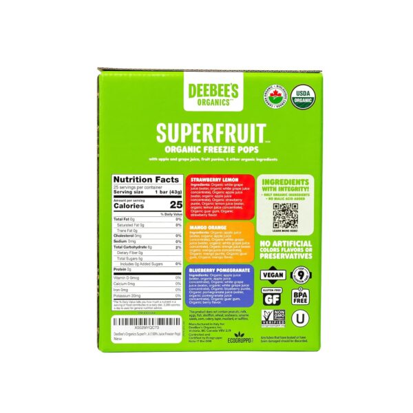 DeeBee's Organics Classic SuperFruit Freezie Pops - Image 4