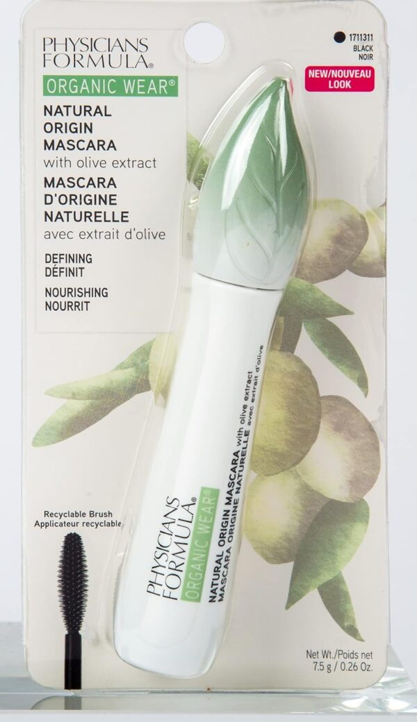 Organic Mascara By Physicians Formula Organic Wear All Natural Origin Mascara, Organic Makeup, Black, Dermatologist Test