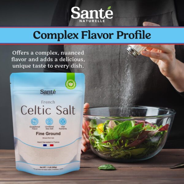 Sante Naturelle Celtic Salt - 1.1lb (18oz) Fine Ground Sea Salt - Image 4