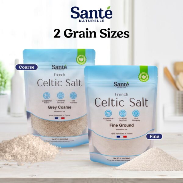 Sante Naturelle Celtic Salt - 1.1lb (18oz) Fine Ground Sea Salt - Image 8