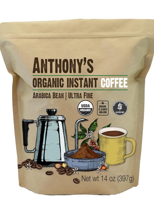 Anthony’s Organic Instant Coffee,14oz, Ultra Fine Microground, Gluten Free, Arabica, Non GMO in United States