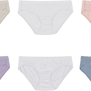 Hanes Women's Organic Cotton Panties Pack, ComfortSoft Underwear, 6-Pack (Colors May Vary)