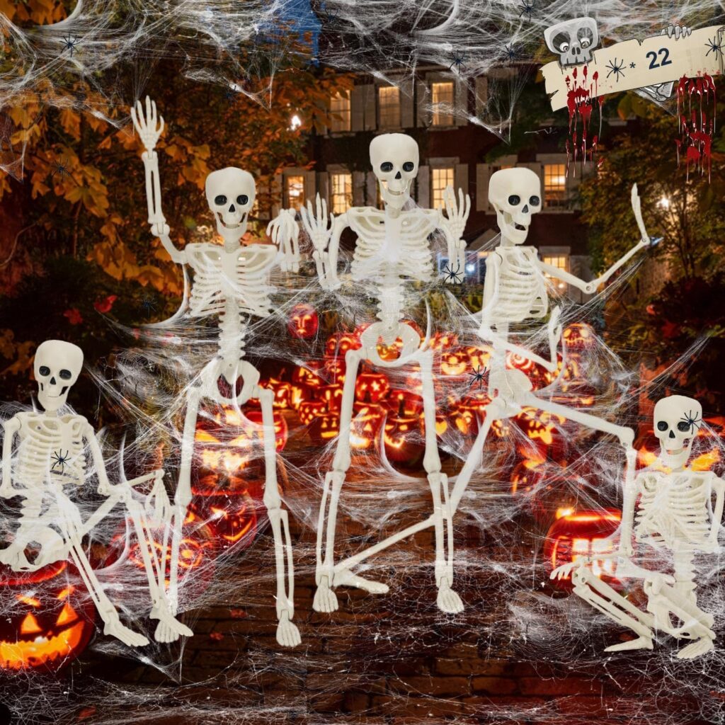 5 Pack Skeletons Halloween Decorations