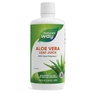 Nature's Way Aloe Vera Leaf Juice with Aloe Polymax+, 99.5% Purified Aloe Vera Leaf Juice from Concentrate, Unflavored, 33.8 Fl. Oz (Packaging May Vary)