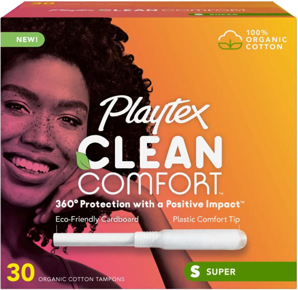 Playtex Clean Comfort Organic Cotton Tampons 