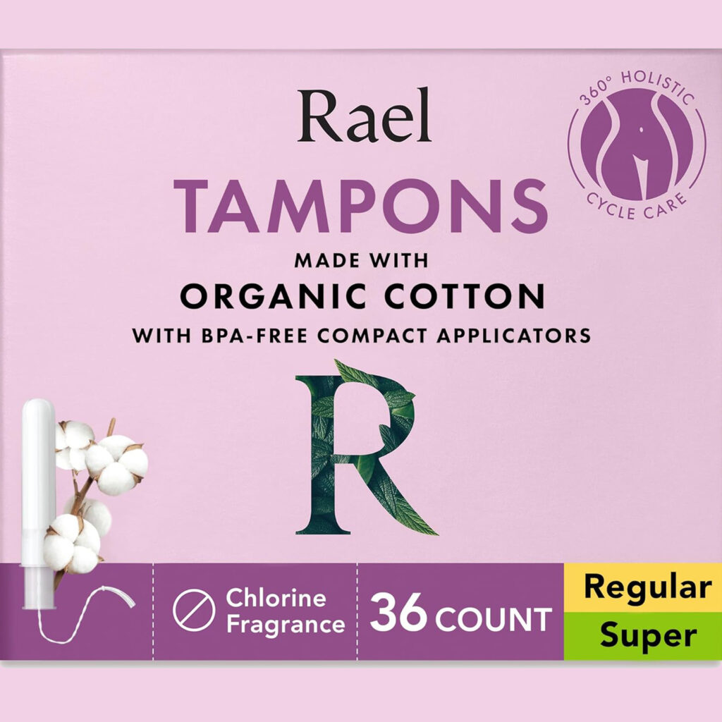 Rael Tampons, Compact Applicator Tampon Made with Organic Cotton