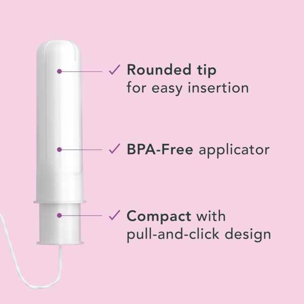 Rael Tampons, Compact Applicator Tampon Made with Organic Cotton - Tampons Multipack