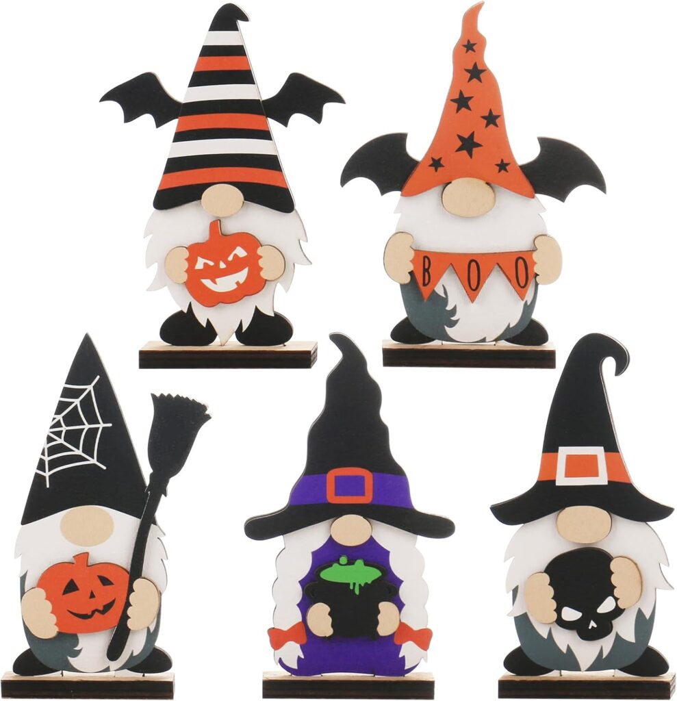 SY Super Bang 5pcs Halloween Wooden Decorations 