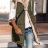 BTFBM Fall Long Puffer Vest Women Sleeveless Hooded Reversible - Image 2
