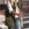 BTFBM Fall Long Puffer Vest Women Sleeveless Hooded Reversible - Image 3