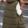 BTFBM Fall Long Puffer Vest Women Sleeveless Hooded Reversible - Image 5