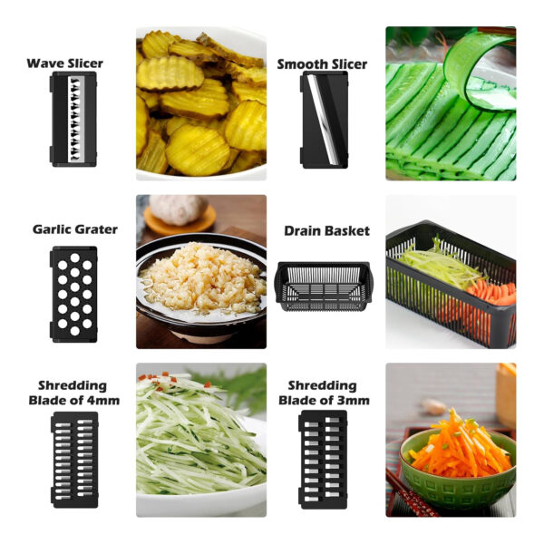 Vegetable Chopper, Pro Onion Chopper, 10 in 1 Multifunctional Chopper mandoline slicer - Image 6