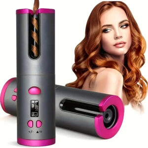 Rechargeable Cordless Automatic Hair Curler, Adjustable Temperature & Timer, Portable Wireless Auto Curling Iron, Mother's Day Gift, Gifts For Women